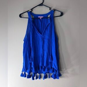 Lilly Pulitzer Roxi tassel Top size M